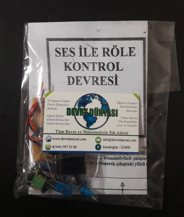 Ses ile Röle Kontrol Devresi - Monteli - Resim 4