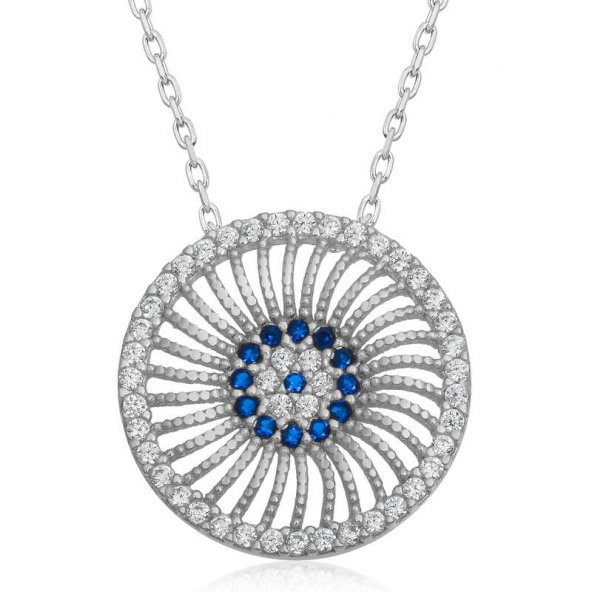 925 Ayar ​Gümüş Nazar Kadın Gümüş Kolye ürün görseli