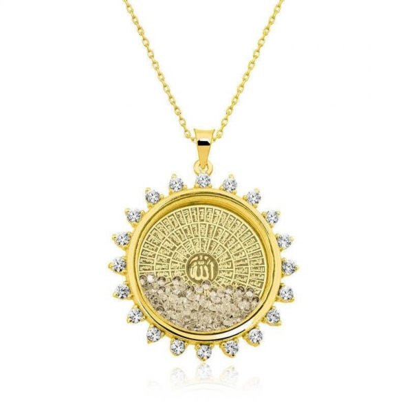 925 Ayar Gümüş Esmaül Hüsna Bayan Gümüş Kolye ürün görseli