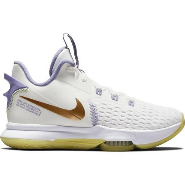 Nike LeBron Witness V Erkek Basketbol Ayakkabısı Beyaz CQ9380 102