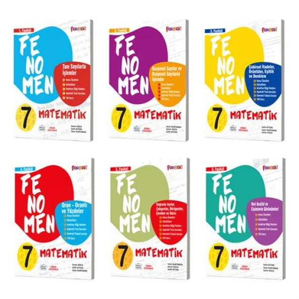Fenomen Okul 2024 7. Sınıf Matematik 1 - 2 - 3 - 4 - 5 - 6 Fasikül Seti