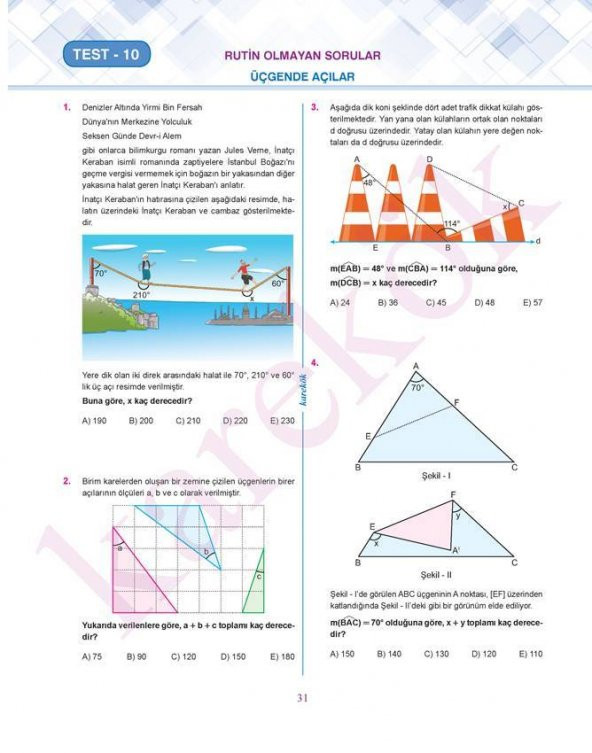 TYT Geometri Soru Bankası Karekök Yayınları - 2