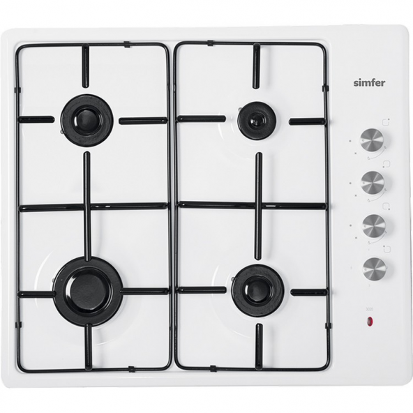 Simfer 3010 Doğalgazlı Beyaz Set Üstü Ocak - 1