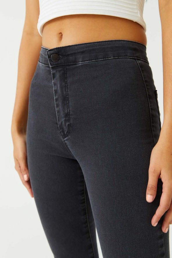 Toparlayıcı Skinny Füme Kadın Jean - 3