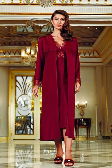 Perin 130  Bordo Penye  6 Lı  Çeyiz Seti - Resim 4