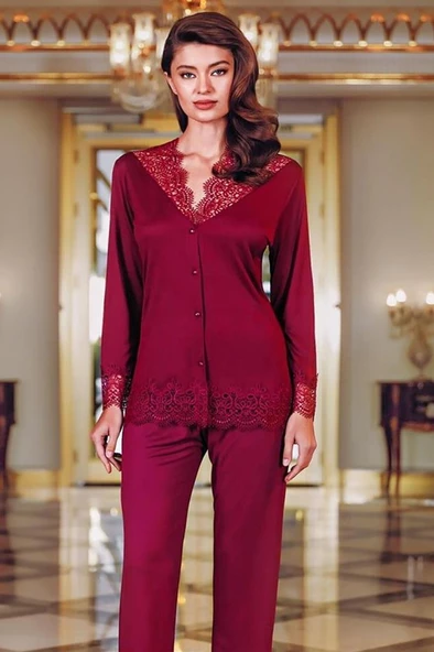 Perin 130  Bordo Penye  6 Lı  Çeyiz Seti - Resim 7