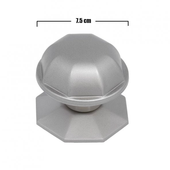 Kristal Kapı Tokmağı Topuzu Kapı Babası Kolu Saten Metal Tokmak - Resim 2