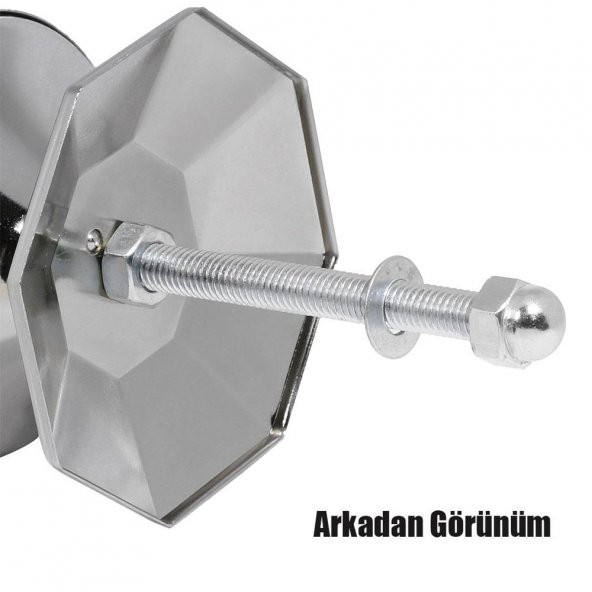 Kristal Kapı Tokmağı Topuzu Kapı Babası Kolu Saten Metal Tokmak - Resim 3