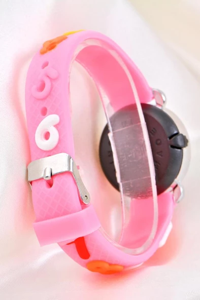 Pinkoli Pembe Led Silikon Kordonlu Şık Şirin Çocuk Kol Saati ST-304142 - Resim 3