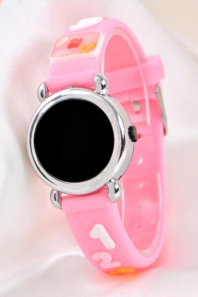 Pinkoli Pembe Led Silikon Kordonlu Şık Şirin Çocuk Kol Saati ST-304142 - Resim 2