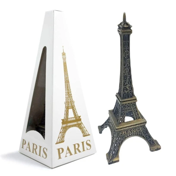 Minyatür Metal Eyfel Kulesi Dekoratif Biblo 15 cm - Resim 2