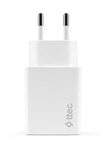 Ttec SmartCharger Duo PD 32W Seyahat Hızlı Şarj Aleti USB-C + USB-A  Beyaz 2SCS24B