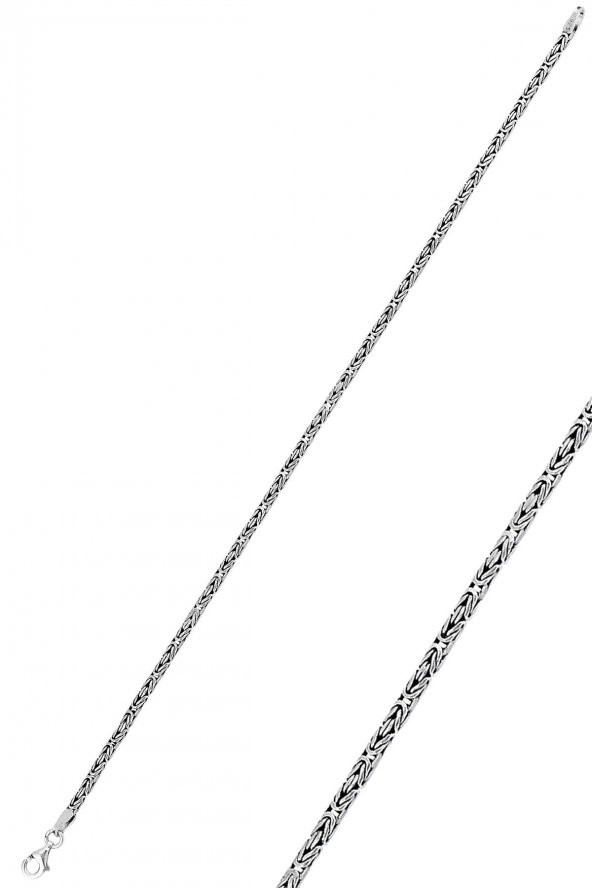 Gümüş oksitli erkek kral zincir bileklik. ürün görseli