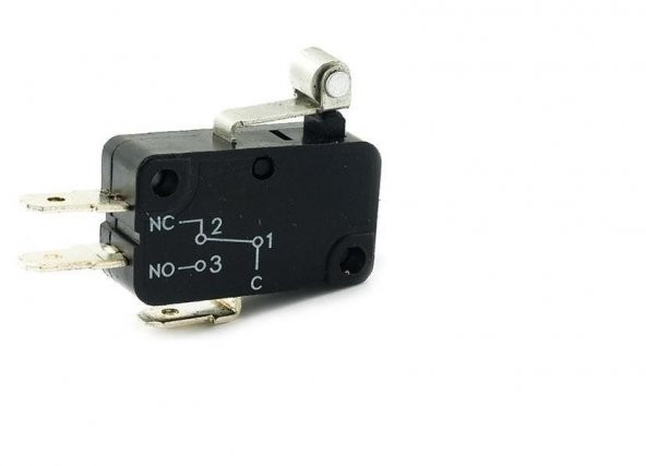 Kısa Makaralı Mikro Switch - 220V 10A