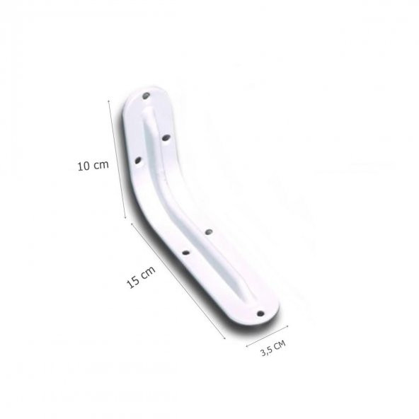 Raf Altı Raf Ayağı Konsol L Demir Beyaz 10 x 15 cm - 2