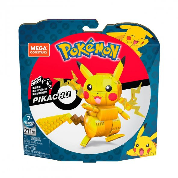 GMD31 MEGA Pokemon - Pikachu, 211 parça +7 yaş - 1