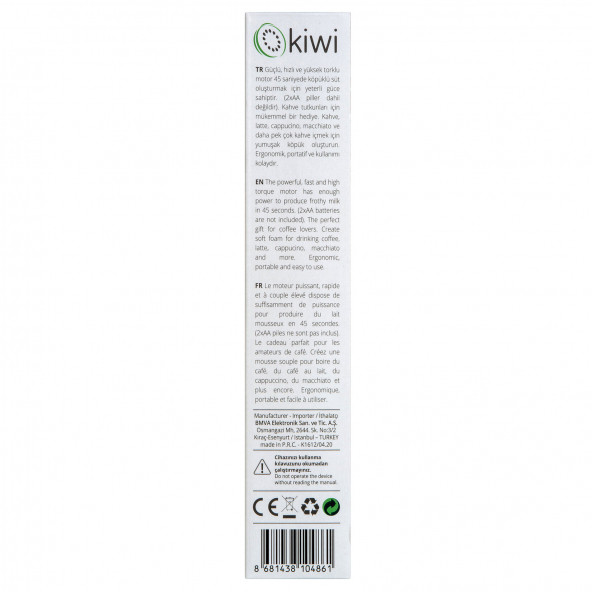 Kiwi Pilli Mini Mikser Kahve Süt Köpürtücü Karıştırıcı Mixer KHB 4402 - 5