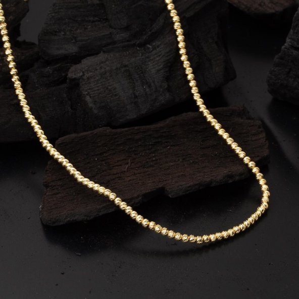 Top Altınlı Kolye & Bileklik Altın Zincir Set - Resim 4