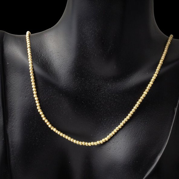 Top Altınlı Kolye & Bileklik Altın Zincir Set - Resim 6