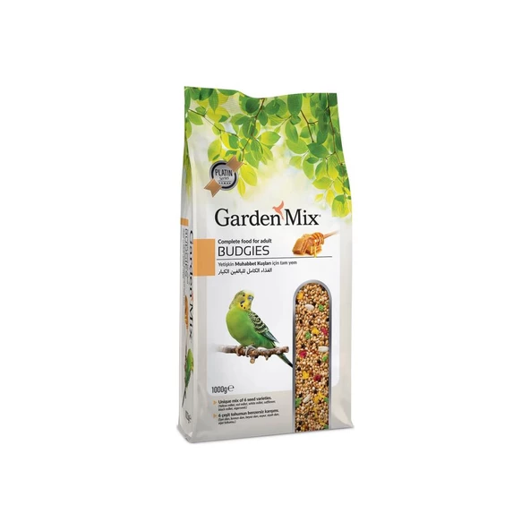 Gardenmix Platin Ballı Muhabbet Kuş Yemi 1kg Skt: 09/2026 ürün görseli