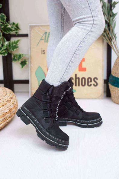 Su İtici Özellikli Kadın Bot - Paraşüt Siyah