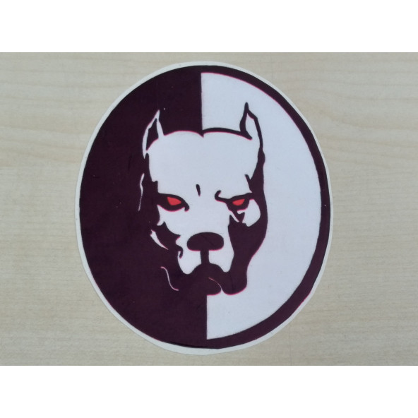 PİTBULL STİCKER 11.5x9.5cm PİTBUL KÖPEK STİCKER, PİTBULL ETİKETİ, PİTBULL ÇIKARTMASI
