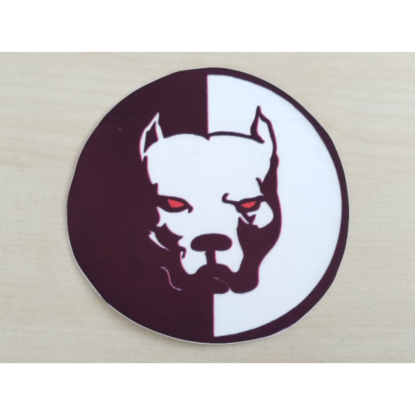 PİTBULL STİCKER 12x11.5cm PİTBUL KÖPEK STİCKER, PİTBULL ETİKETİ, PİTBULL ÇIKARTMASI