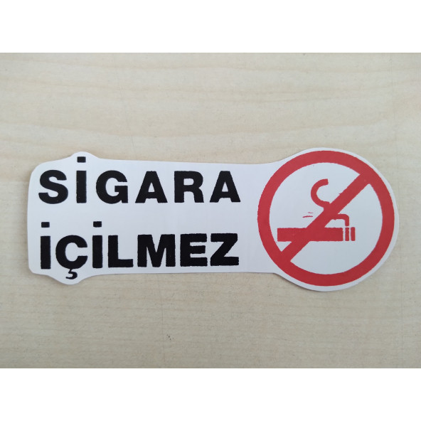 SİGARA İÇİLMEZ STİCKER 10,5x3cm SİGARA İÇİLMEZ YAZISI ETİKETİ - SİGARA İÇİLMEZ ÇIKARTMASI