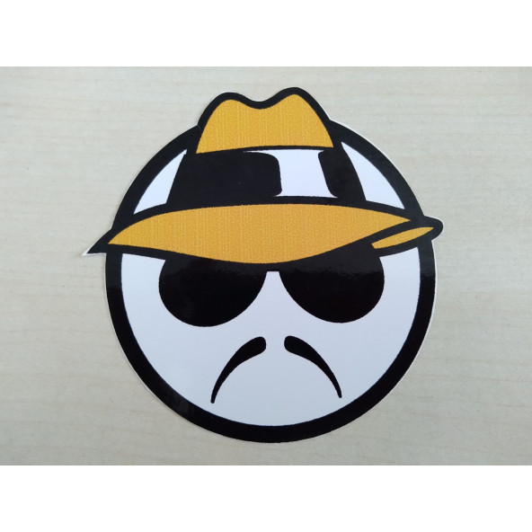 Emoji sticker Dedektif 8cmx8cm Emoji logosu - Emoji arması - Emoji ETİKETİ - Emoji Çıkartma