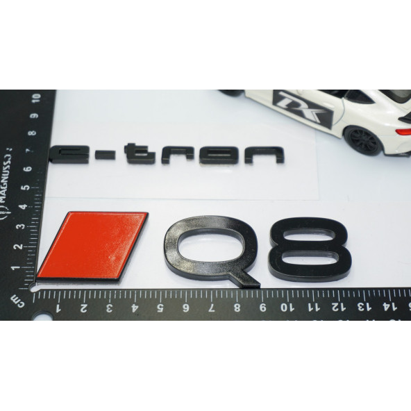 DK Tuning Q8 e-tron Yeni Nesil Bagaj Siyah Yazı Logo Audi İle Uyumlu - Resim 4