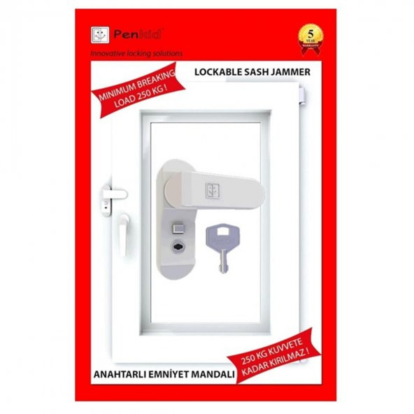 Penkid Pvc Çocuk Emniyet Kilidi Düğmeli Anahtarlı Koyu Kahverengi - 6