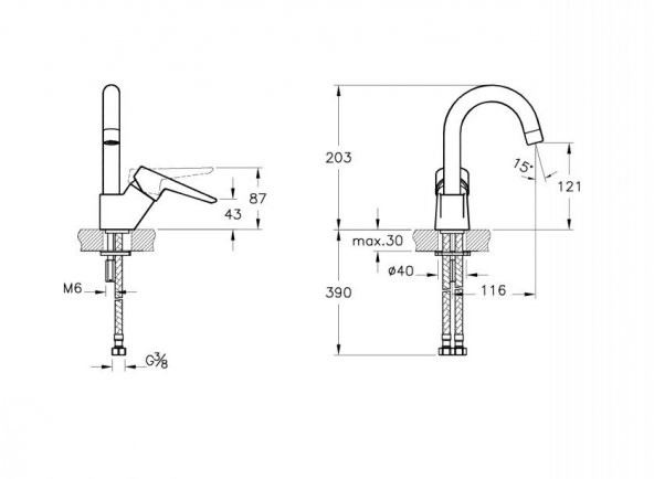 Artema A42442 Solid S Döner Borulu Lavabo Bataryası - 2