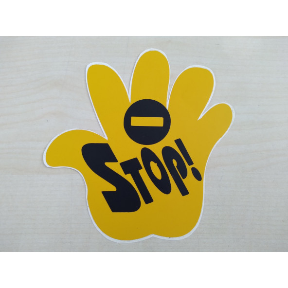 STOP STİCKER 11x11cm (STOP EL STİCKER) STOP ETİKETİ - STOP ÇIKARTMASI