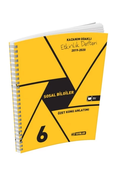 Hız Yayınları 6. Sınıf Sosyal Bilgiler Etkinlik Defteri