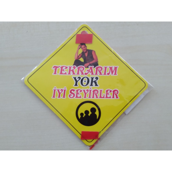 CAM İÇİ SARI DEKOR PLAKA KARE TEKRARIM YOK İYİ SEYİRLER (11x11cm) YAPIŞTIRMALI (Dekor Levha) SARI PLAKA ürün görseli