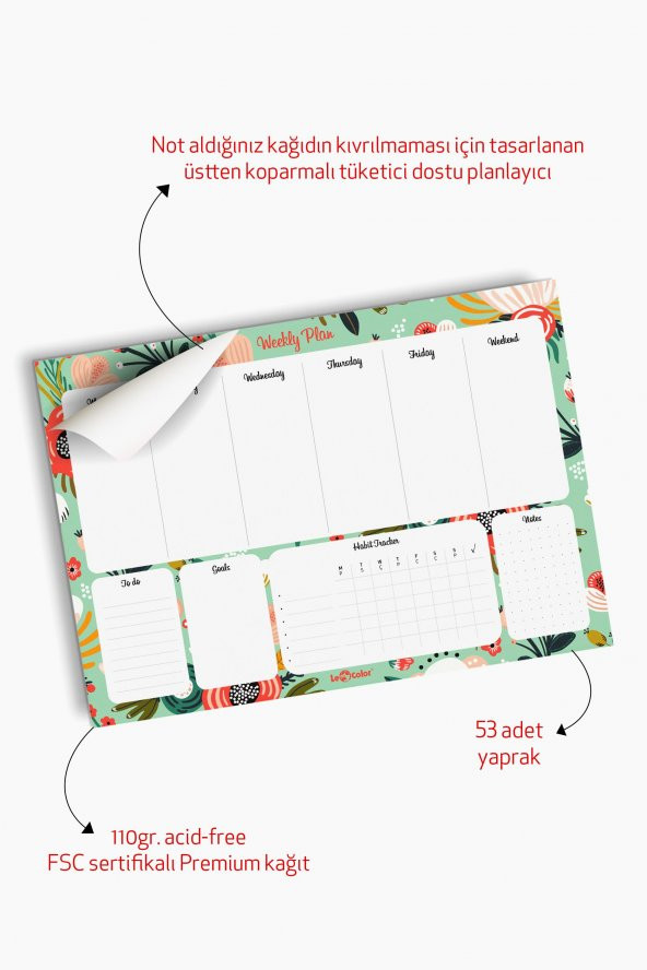 2li Masaüstü Set Planlayıcı Petunya - 2