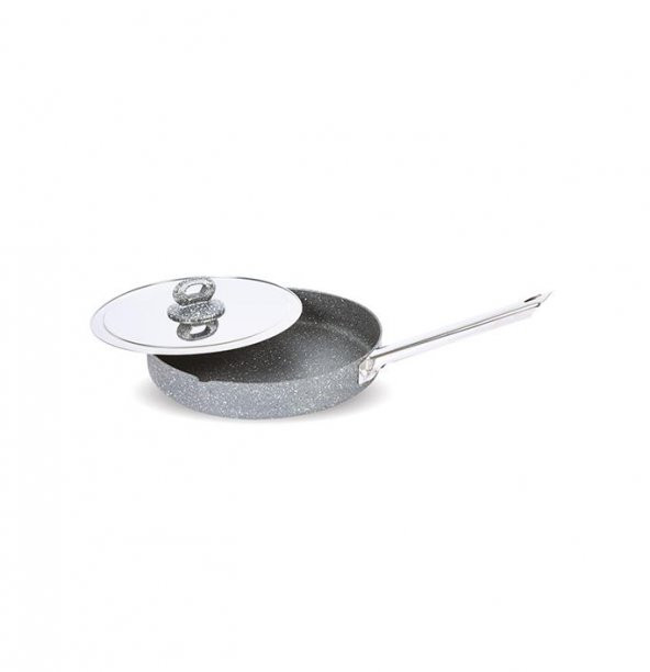 FMS G3018 Granit Kapaklı Balık-Gözleme Tavası 32 cm Gri