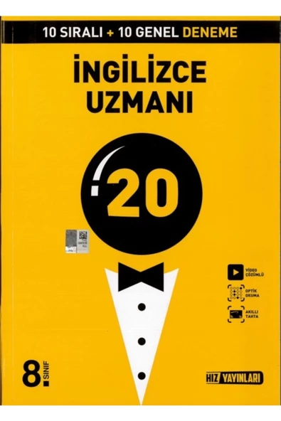 Hız Yayınları 8. Sınıf LGS İngilizce Uzmanı 20 Deneme