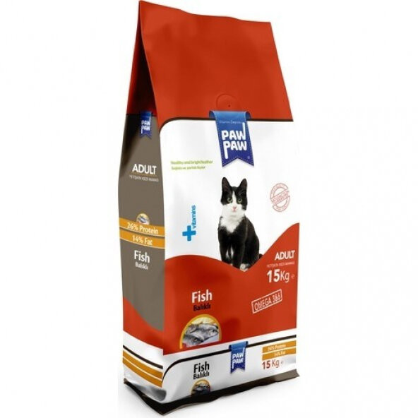 Paw Paw Balıklı Yetişkin Kedi Maması 15 Kg