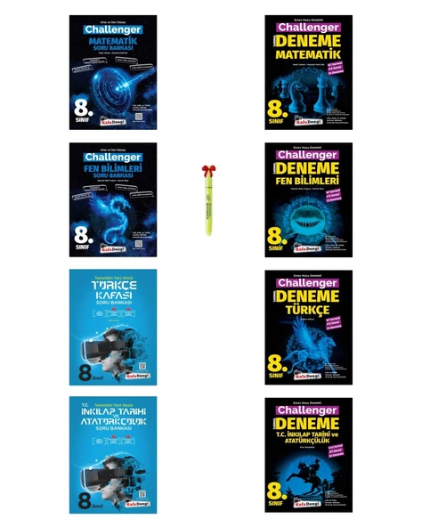 LGS 8.Sınıf Challenger Soru Bankası ve Deneme Full Set (8 kitap)