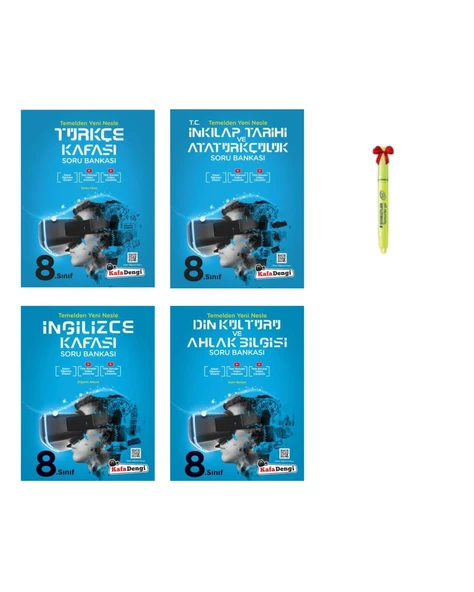LGS 8.Sınıf Türkçe İnkılap İngilizce Din Kafası Soru Bankası seti
