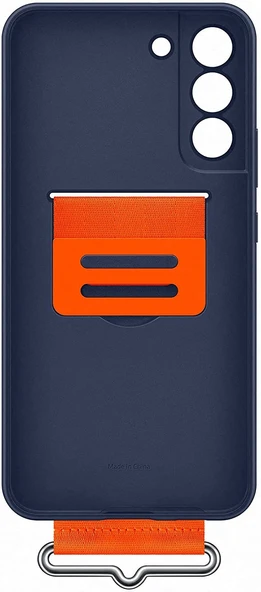 Samsung Galaxy S22+ Plus için Kayışlı Silikon Kılıf, Lacivert, Silicone Cover EF-GS906 - 9