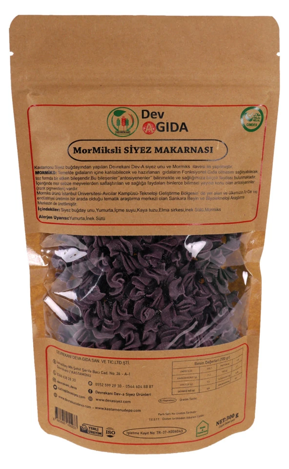 DOYPACK MOR SİYEZ MAKARNA 300G