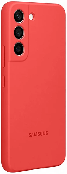 Samsung Galaxy S22 Silikon Kılıf, Kırmızı Silicone Cover EF-PS901 - Resim 5