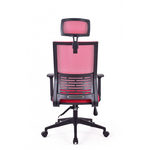 Herkese Mobilya Carina Kırmızı Fileli Pls Makam Koltuğu Ofis Koltuğu - Resim 5