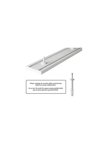 Perde Kornişi 2 Raylı (Kanallı) - 2