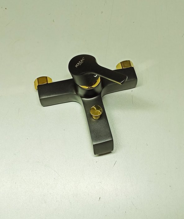 Saray Gold Desenli Siyah Mat Banyo Batarya - 3