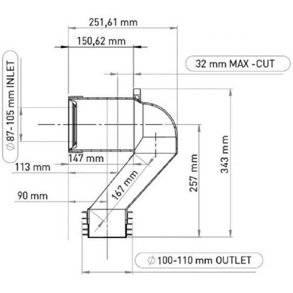 Kesilebilir Klozet S Gider Borusu - 2