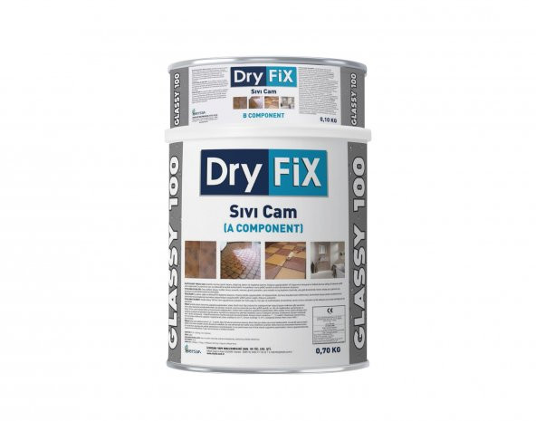 Dryfix Glassy 100 Sıvı Cam 0,8 KG Şeffaf İzolasyon Kaplama Yalıtım