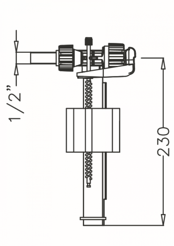 japar GÖMME REZERVUAR FLATÖRÜ Düz 1/2 - 2